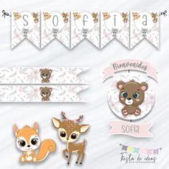 Kit Imprimible Bosque Encantado-Fiesta de Ideas