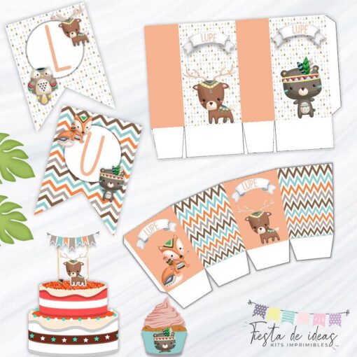 Kit Imprimible Woodland-Fiesta de Ideas