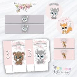 Kit Imprimible Bosque Encantado-Fiesta de Ideas