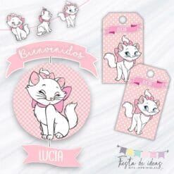 Kit Imprimible Gatita Marie-Fiesta de Ideas
