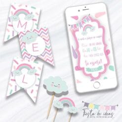 Kit Imprimible Lluvia de Amor-Fiesta de Ideas