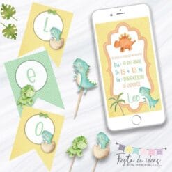 Kit Imprimible Dinosaurios-Fiesta de Ideas