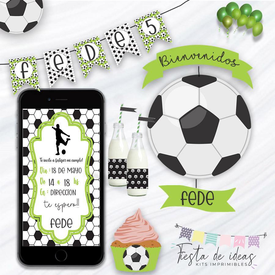 Kit Imprimible Futbol-Fiesta de Ideas