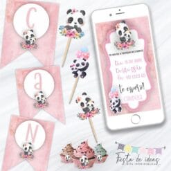 Kit Imprimible Osita shabby-Fiesta de Ideas