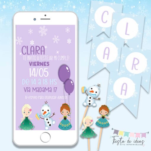 Kit Imprimible Frozen-Fiesta de Ideas