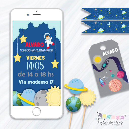 Kit Imprimible Espacio-Fiesta de Ideas