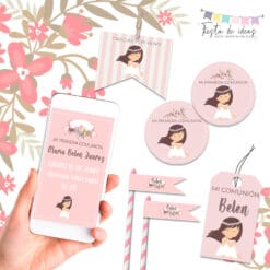 Kit Imprimible Comunión Niña-Fiesta de Ideas