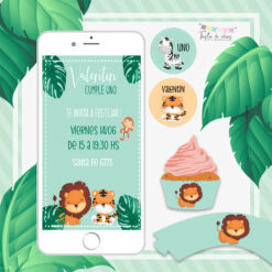 Kit Imprimible Animalitos de la Selva-Fiesta de Ideas