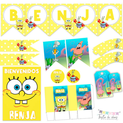 Kit Imprimible Bob esponja