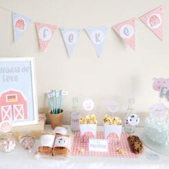 Kit Imprimible Granja pastel