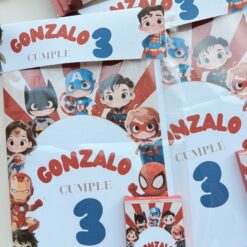 Librito, lapices y chocolatina personalizado para cumpleaños de niños