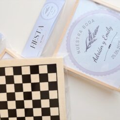 Alternative view of Tablero de madera Ajedrez para bodas,comuniones o cumpleaños infantiles